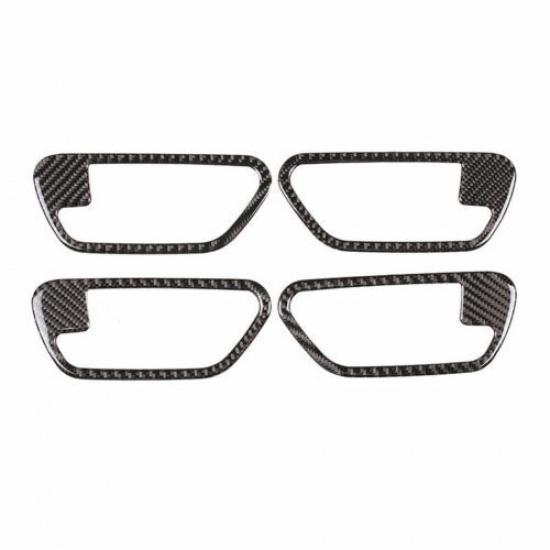Real Carbon Fiber Interior Door Handle Cover Trim 13- For BMW 3 4 Series GT