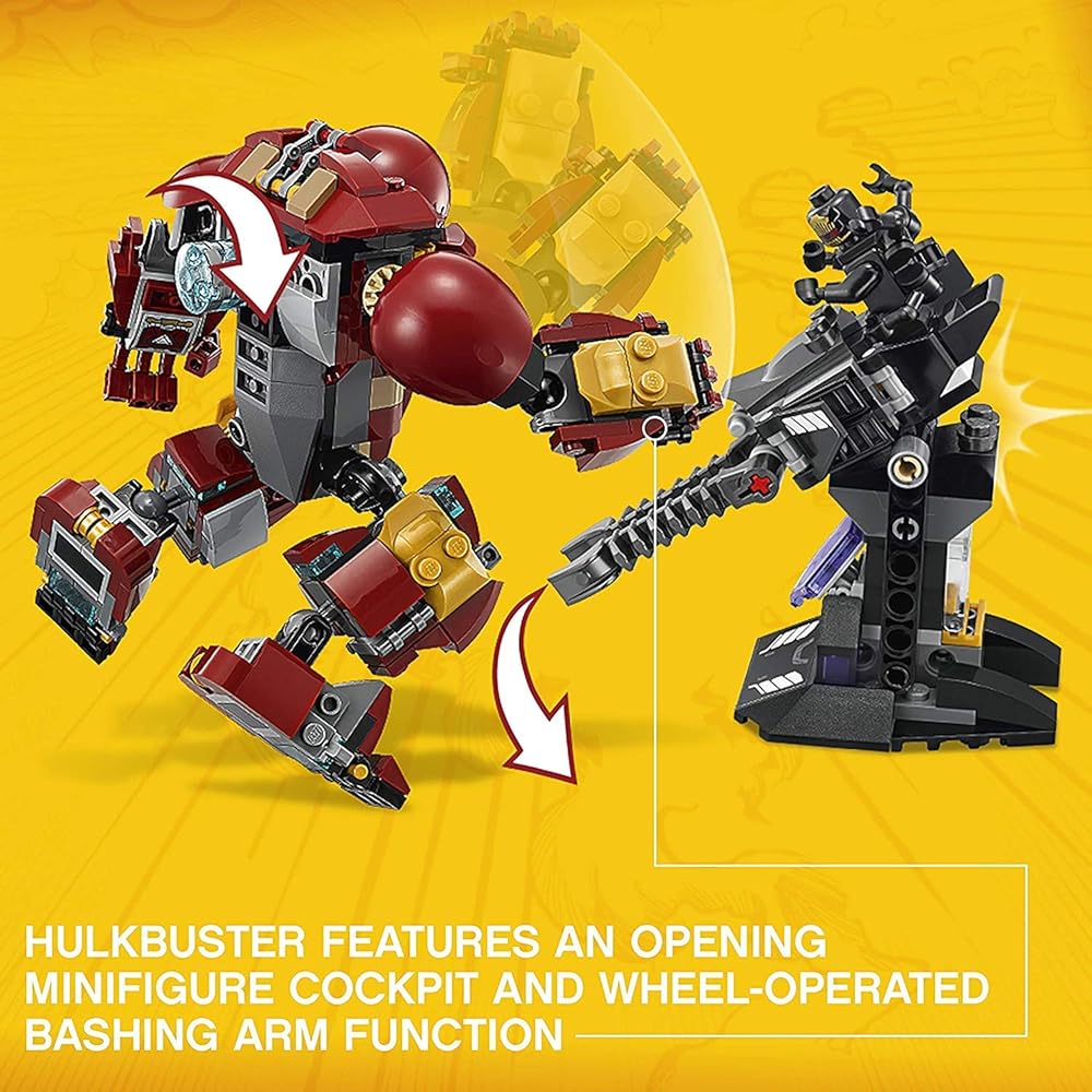 LEGO Super Heroes Hulkbuster Smash-Up Building Set 76104 with Action Figures and Accessories
