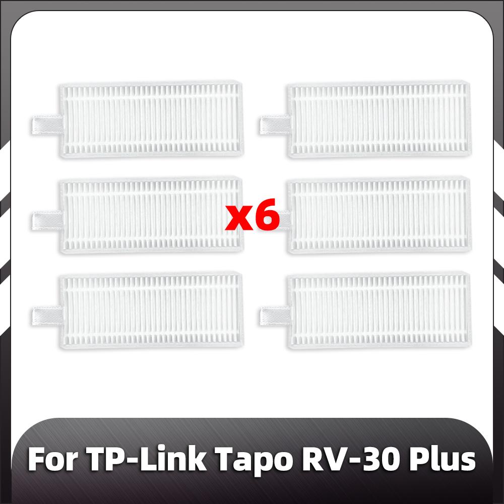 Compatible for TP-Link Tapo RV-30 Plus Robot Vacuum Replacement Main Side Brush HEPA Filter Spare Parts Accessories