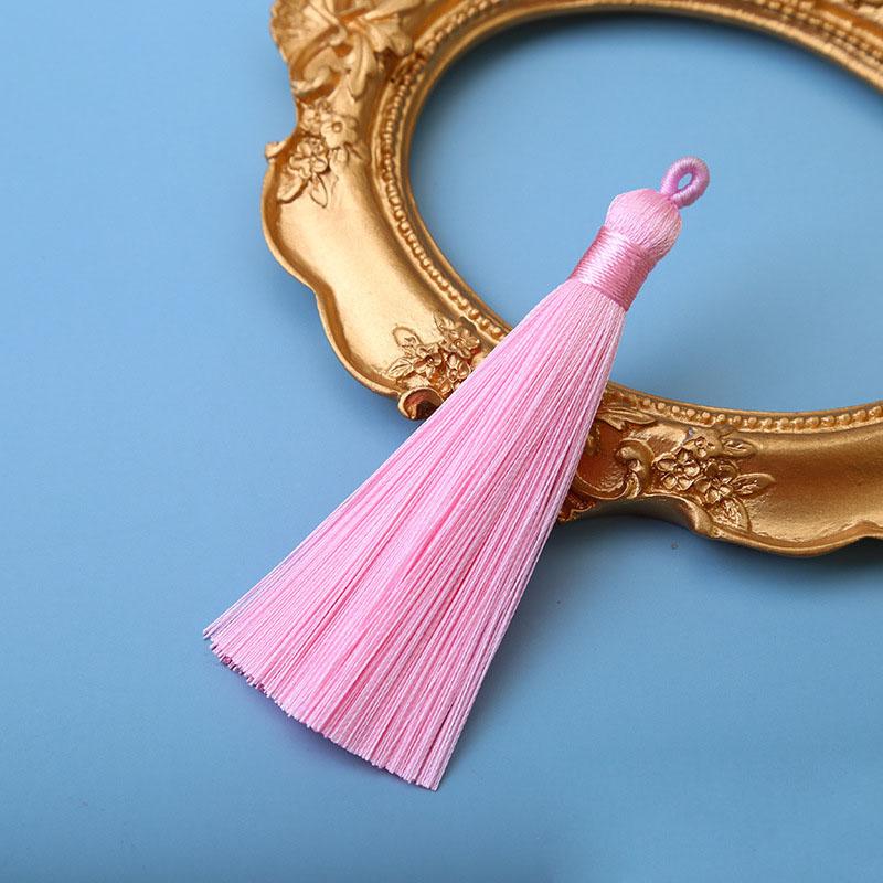 10pcs 8cm Ice Silk Tassel Charms Brush Pendant Crafts For Diy Jewelry Making Accessories Handmade Bracelet Earring Decor Crafts