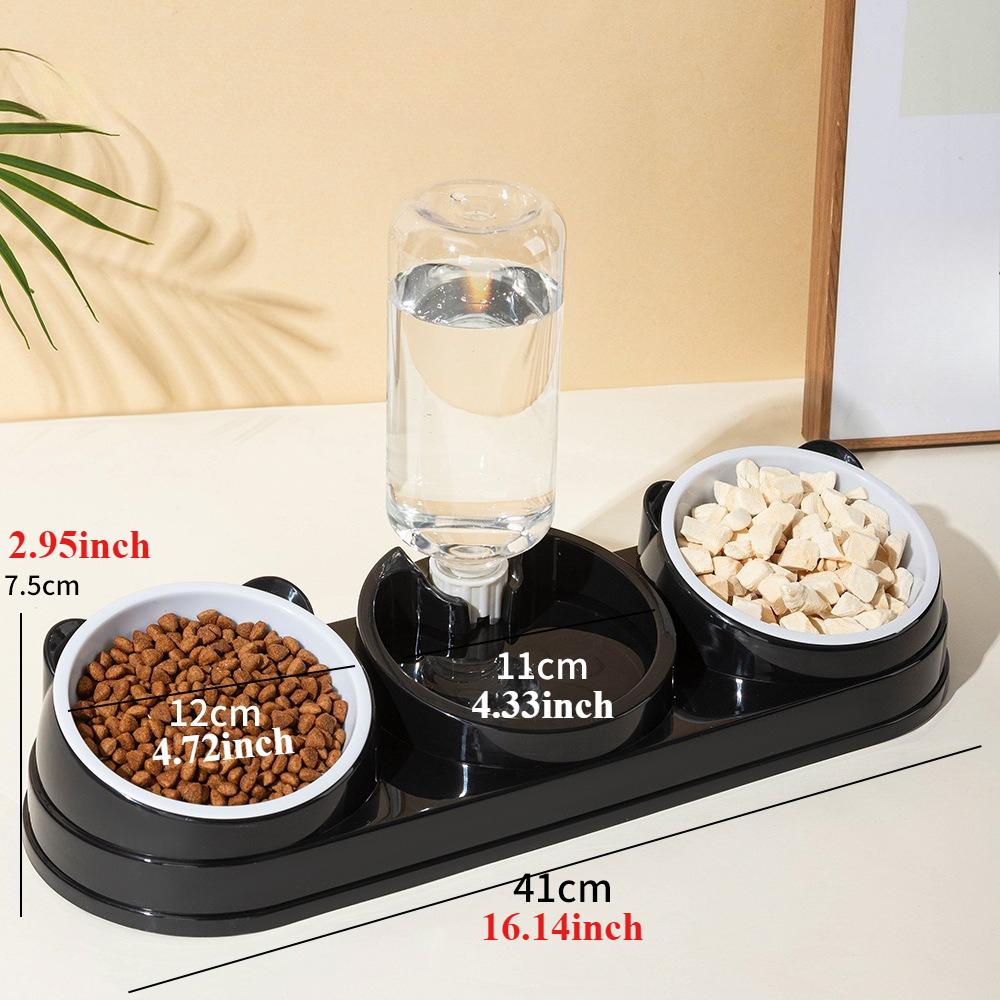 Elevated Bowl for Cats and Dogs Durable Two-in-one Feeder Bowl Food Bowl Automatic Drinking Water Small Cat Dog Pet Supplies