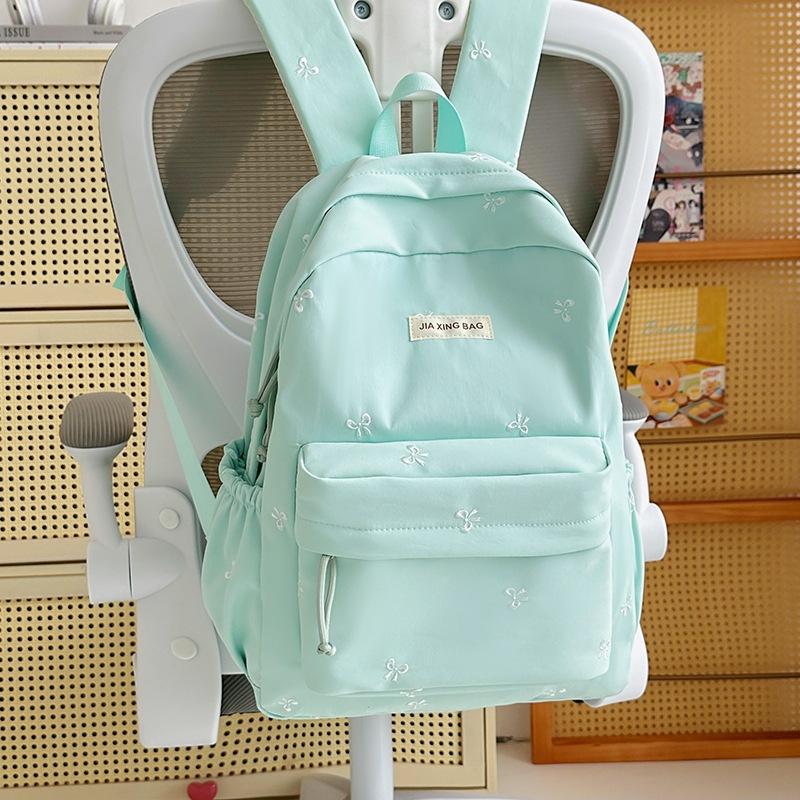 Schoolbag New Japanese Ins Gao Yan Fresh School Bag Women's Candy Bow Backpack Junior High School Student Lightweight Backpack