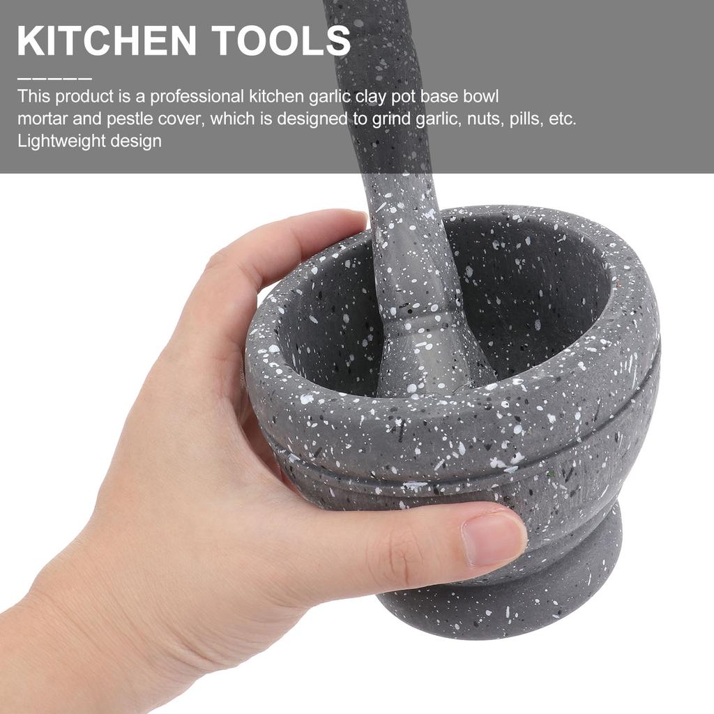Garlic Press Grinder Pp Plastic Pestle Bowl Set For Spice Herb Crushing Kitchen Tools Garlic Pounder Easy Clean Modern