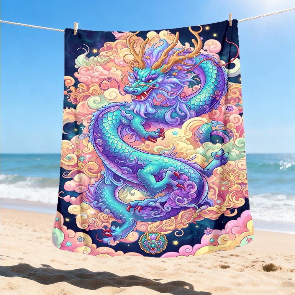 1pc Dragon FantasyOutdoor Blanket, Soft And Comfortable Blanket, Casual Warm Outdoor Blanket, Good Birthday Gift yy260328082