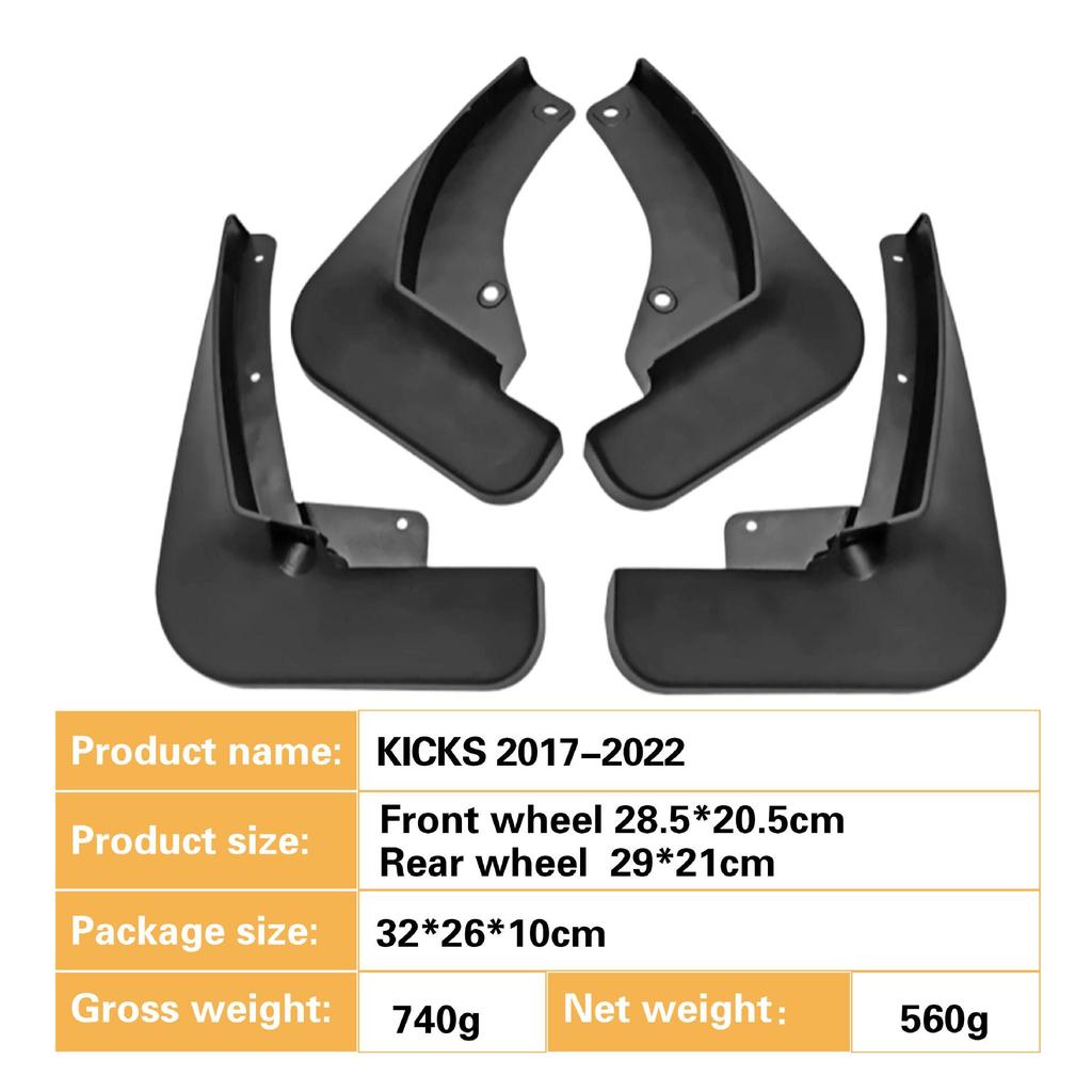 Nissan Kicks 2017-2022 Mudguards Auto Accessories Modification