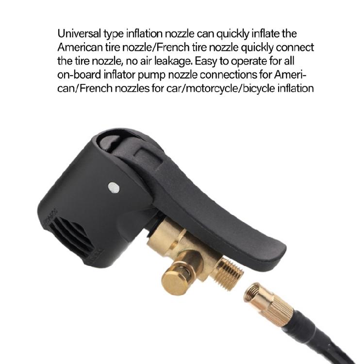 High Performances Double Head Air Chuck Fit for Bike Tire Inflators with Quick Connection Compatibility Fast Inflation