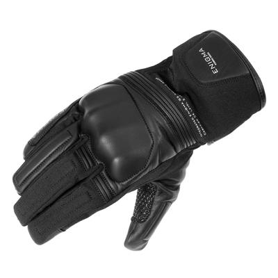 Enigma 2025 Model EN-009 Nebula Gloves for Motorcycles, Autumn/Winter Protection, CE Level 2, Black, Size 2XL