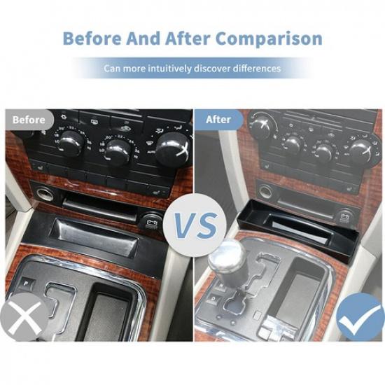 Black Center Gear Shift Cup Holder Storage Box For Jeep Grand Cherokee 2006-2010