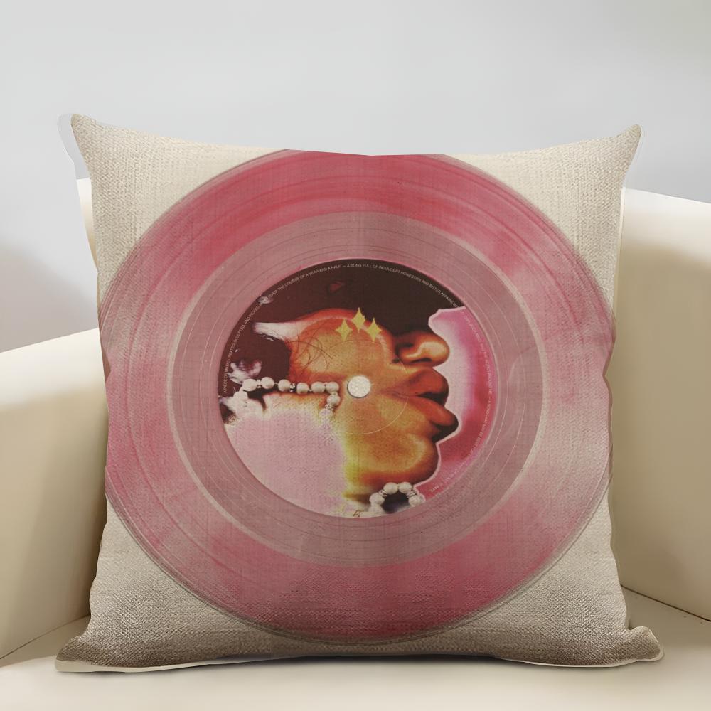 Raye Album Cushion Cover Household Decoration Linen Sofa Cushion Cover: Skin-Friendly & Breathable with Invisible Zipper