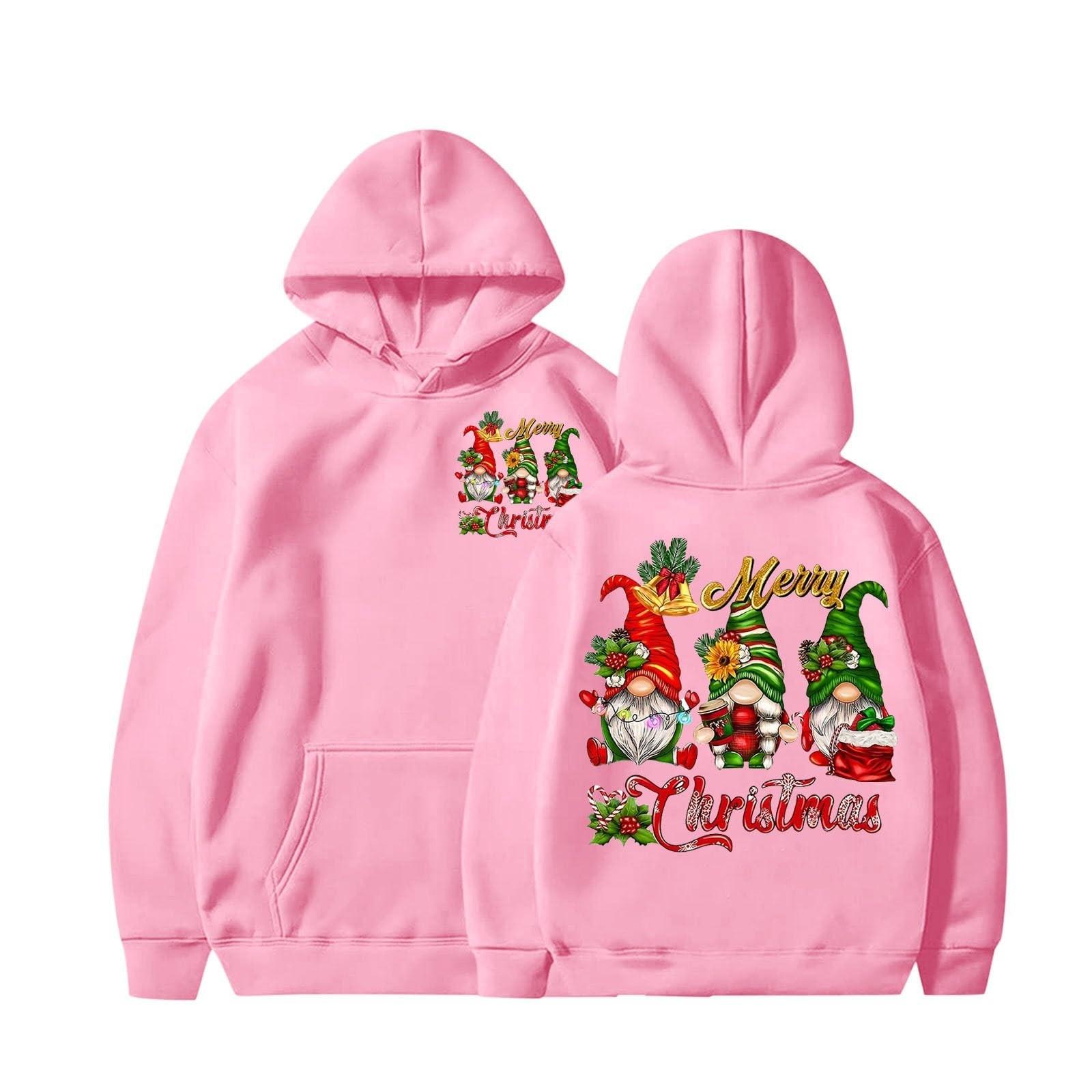 

Графические толстовки с капюшоном для женщин Милый пуловер с длинным рукавом Опрятные толстовки с капюшоном с принтом букв Осень-зима S розовый