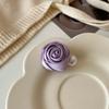 Retro Satin Rose Grab Clip Feminine Hair Clip Large Shark Clip Hair Accessory