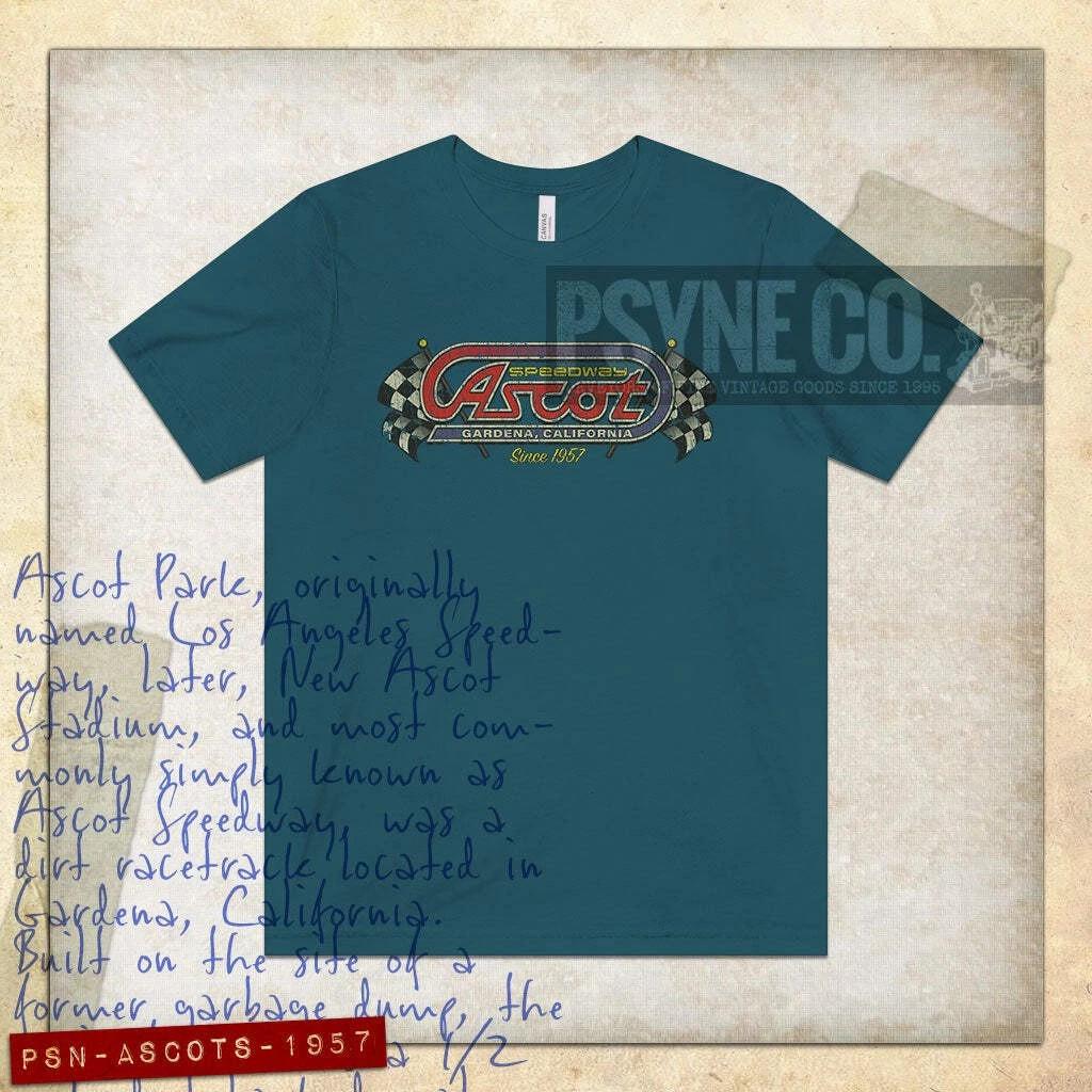 Ascot Speedway 1957 Vintage Men s T shirt S
