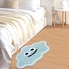 Ultra Soft Floor Mat Smiling Cloud Shape High Absorbent Thick Bath Mat Anti-Slip Design Quick Drying Bathroom Rug