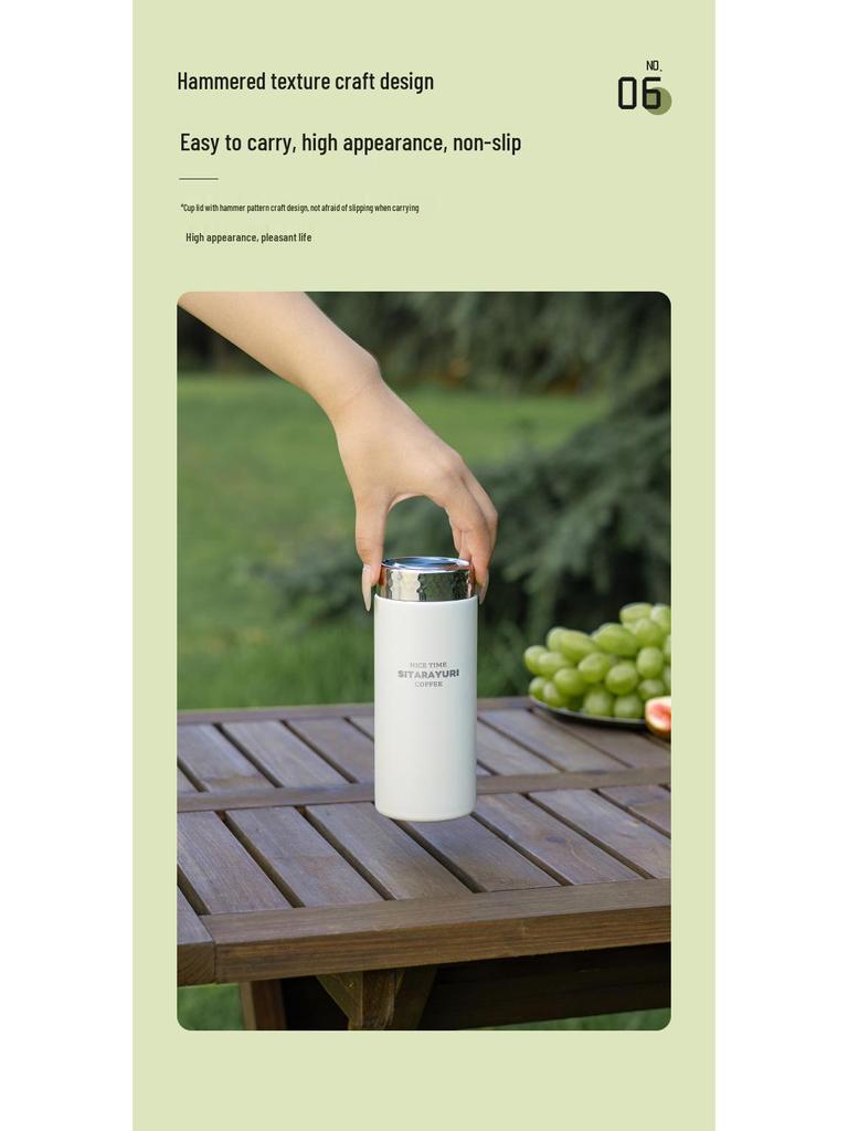 Compact Cute Girly Stainless Steel Thermos Cup - Mini Portable Water Bottle for Students