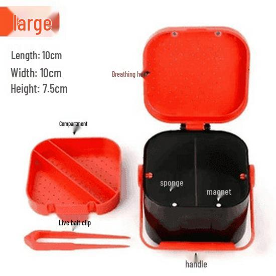 

Новый контейнер для красных червей 0.32: Увлажняющая, Многофункциональная, Большая коробка для наживки для сохранения дождевых червей при ловле на камнях Other