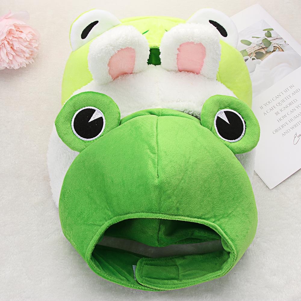 Cartoon Winter Autumn Hats Female Beanie Caps Bunny Ears Plush Hat Rabbit Big Frog Eyes Hat