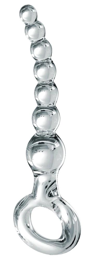 Icicles - Glass Anal Beads with Handle
