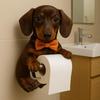 Wall Mount Toilet Paper Holder Easy To Install Dog Shape Design Funny 3D Printed Towel Holder Paper Rack Bathroom Decoration