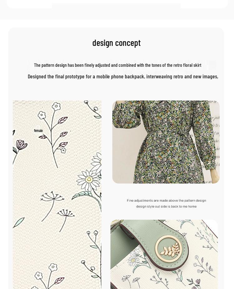 New Women's Stylish Coin Purse & Phone Bag: Summer Shoulder and Crossbody Messenger with Sweet Print