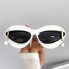 1 Set oval cat eye gradient for women Men fashion flat lens for women casual party party daily wear glasses