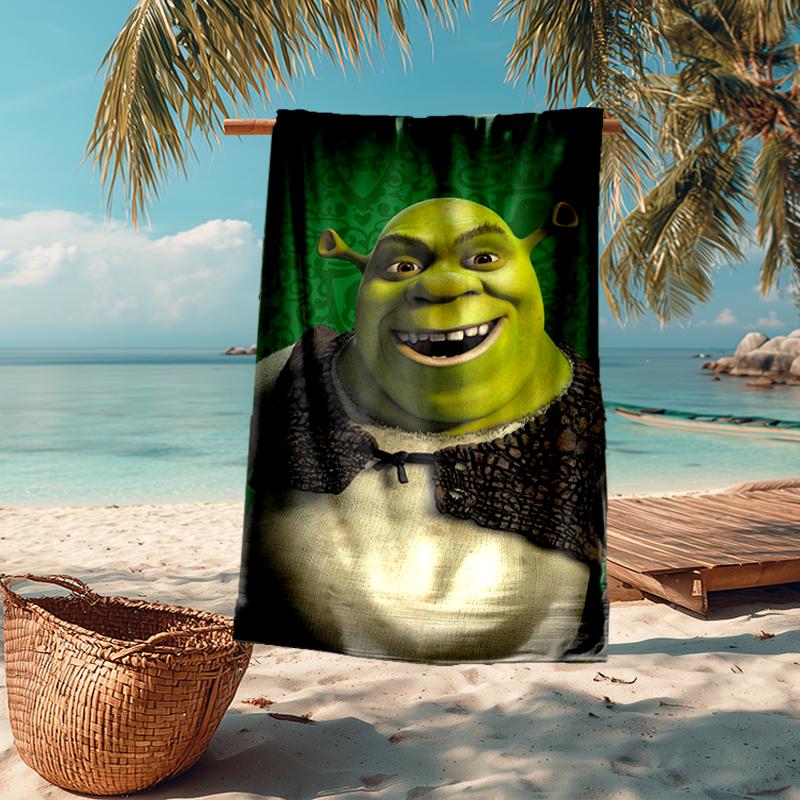 Ultra-Soft Beach Towel with Shrek Theme,Ideal for Pool - Camping, Diving - Perfect Travel Essential, Vibrant Beach Towel.