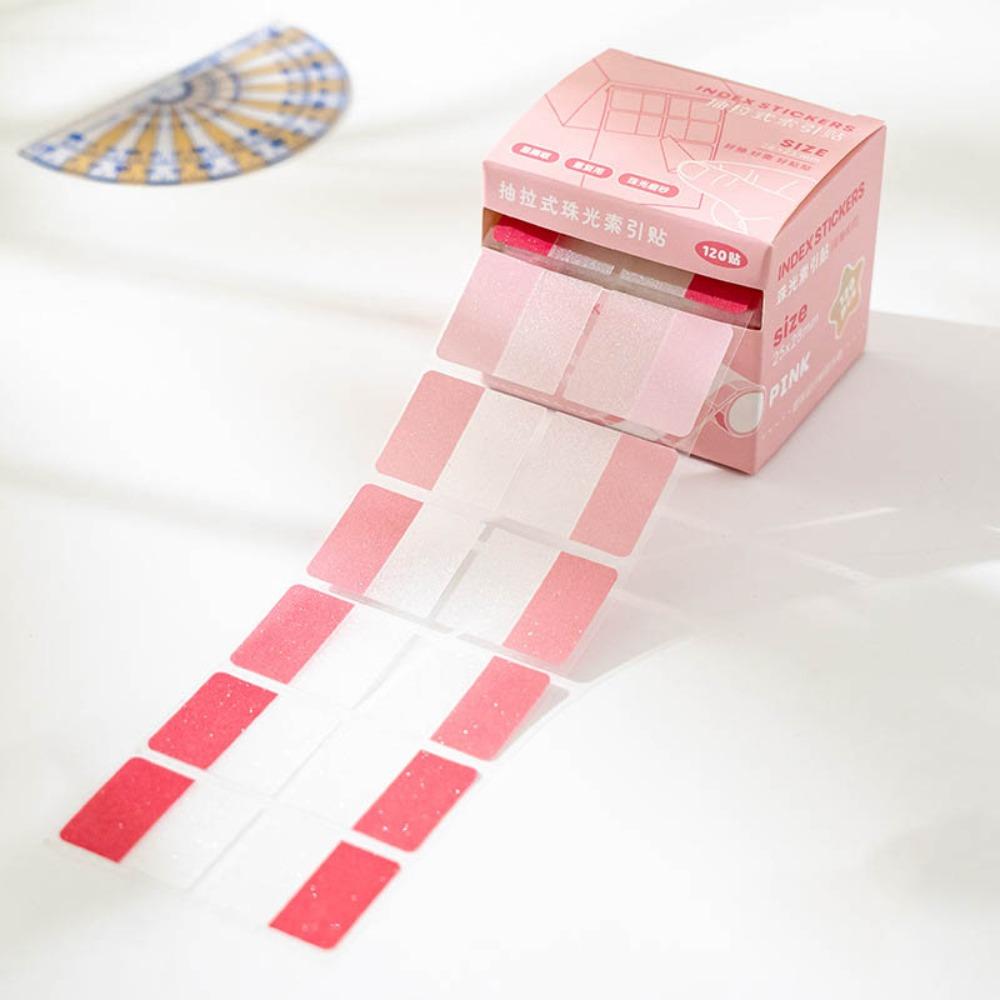 Transparent Pearl Pull-Out Label Stickers Aesthetic Stationery Sticky Notes Memo Pad  Student