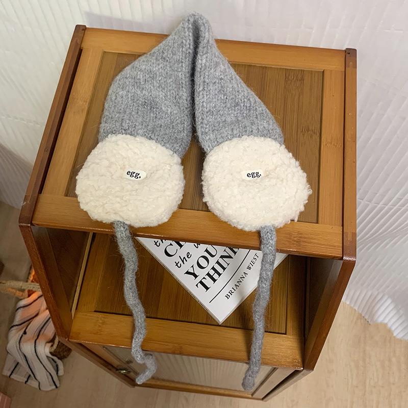 Korean Style Lambswool Lace-up Earmuffs - Warm, Versatile Ear Protection for Autumn/Winter Riding