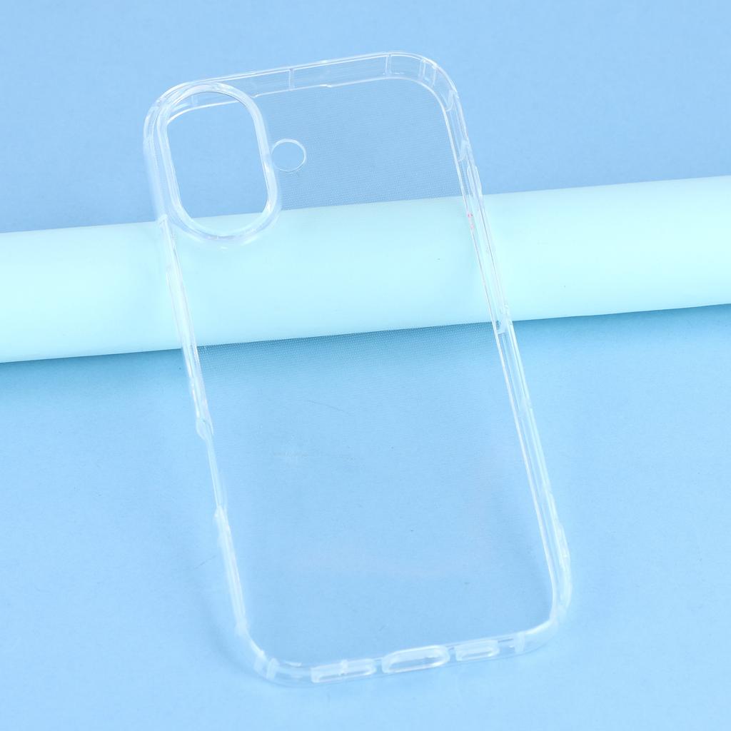 For iPhone 17 Case Airbag Protection TPU Clear Phone Back Cover Large Lens Cutout