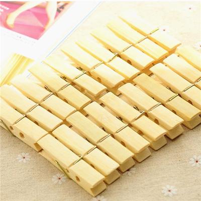 20 pz/pacco mollette per bucato in legno di bambù calzini lenzuolo asciugamano clip antivento mollette per la casa