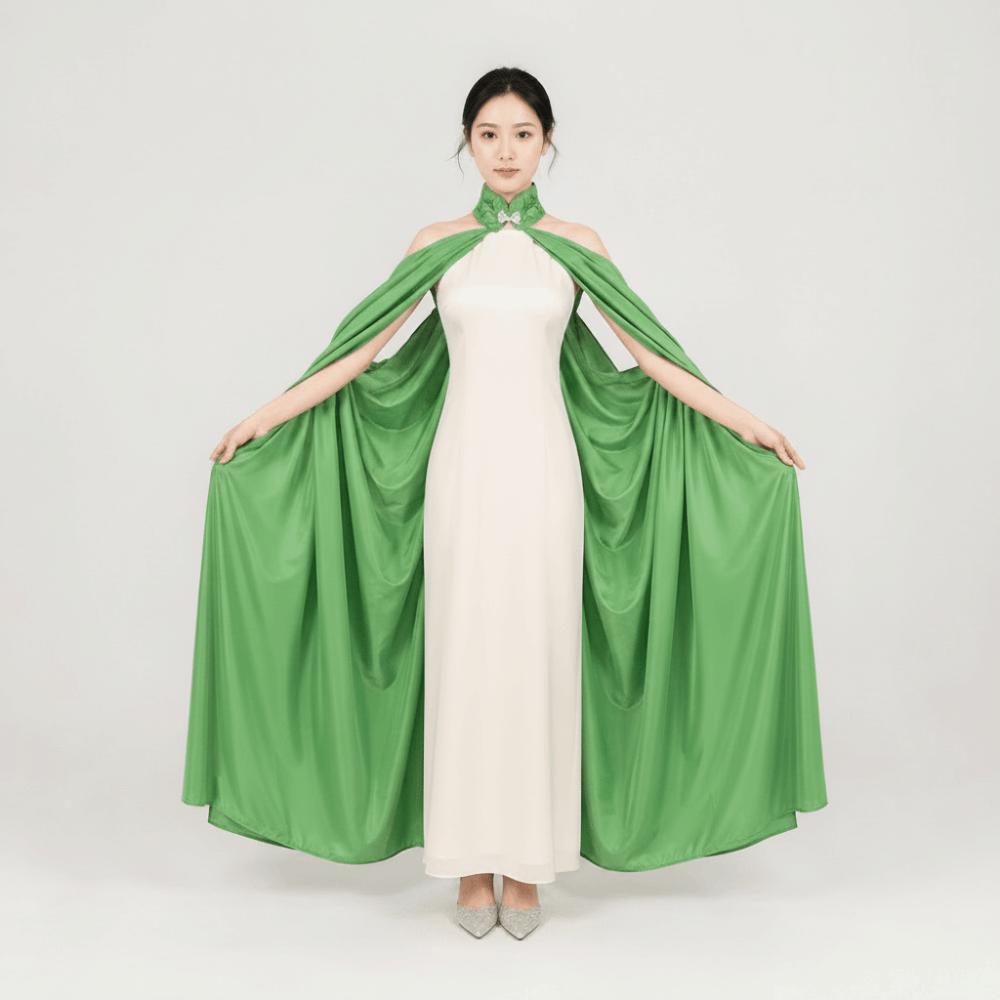 Solid Color Shawl Cape Chiffon Neck Cape Shawl Funny Hallowmas Cloak Party