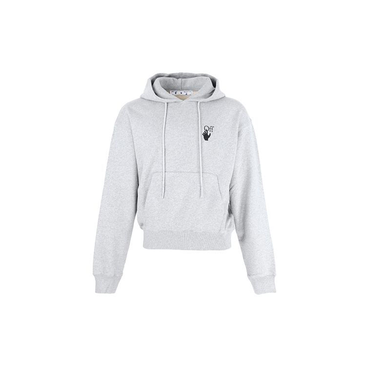

OFF-WHITE FW21 Arrow Print Pullover Hoodie Men Hoodies Grey OMBB037F21FLE0050810