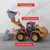 Bulldozer-Spielzeug im Maßstab 1/50, Bau-LKW-Radlader, Bulldozer-Spielzeug mit simulierten Lichtern, Bulldozer-Modell-Konstruktionsspielzeug für Jungen im Alter von 3–5 Jahren