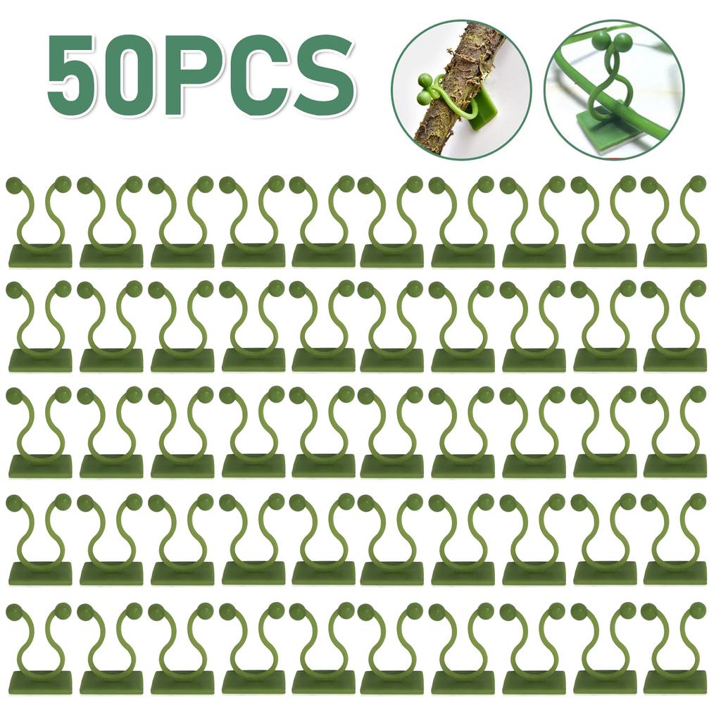 100-10PCS Plant Climbing Wall Self-Adhesive Fixed Buckle Hook Fastener Tied Fixture Buckle Garden Plant Wall Climbing Vine Clips