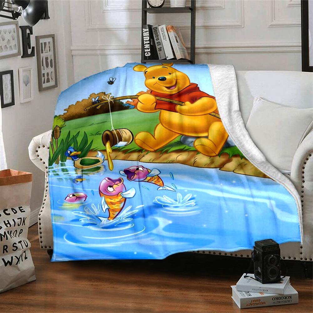 Piglet Adventure Flannel Blanket Super Soft Warm Cozy Blanket For Sofa Bed Office Travel Allseason Home Decor Gift