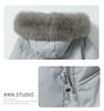 2025 Women's Korean Style Winter Down Jacket: Mid-Length, Hooded, with Large Fur Collar, Loose Fit, Thick and Warm.