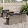 VidaXL Ensemble de canapé de jardin 6 pièces avec coussins gris en poly rattan et acacia 3349271