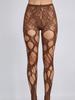 5 Pairs Pack Ripped Cut Out Fishnet Tights Women'S Hollow Mesh Pantyhose Multi Color Set