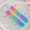 12 Grids Nail Art Sequins Kit Polka Dots DIY Nail Embellishments  Manicure Accessories
