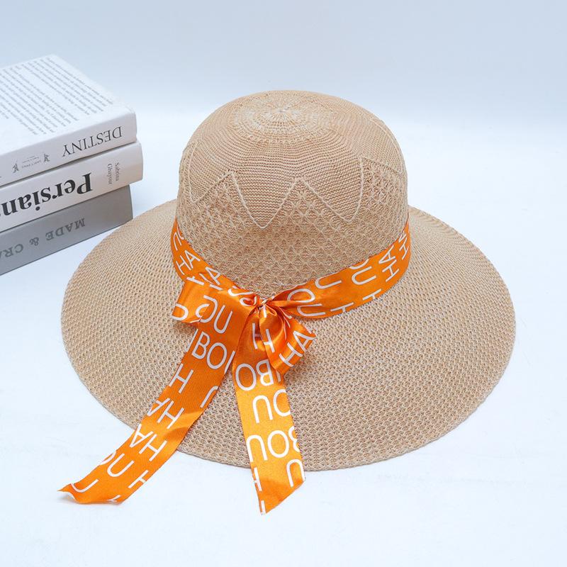 Straw Straw Hat Women's Big Eaves Beach Hat Summer Shading Sun Hat Outdoor Travel Seaside Spring and Autumn Versatile