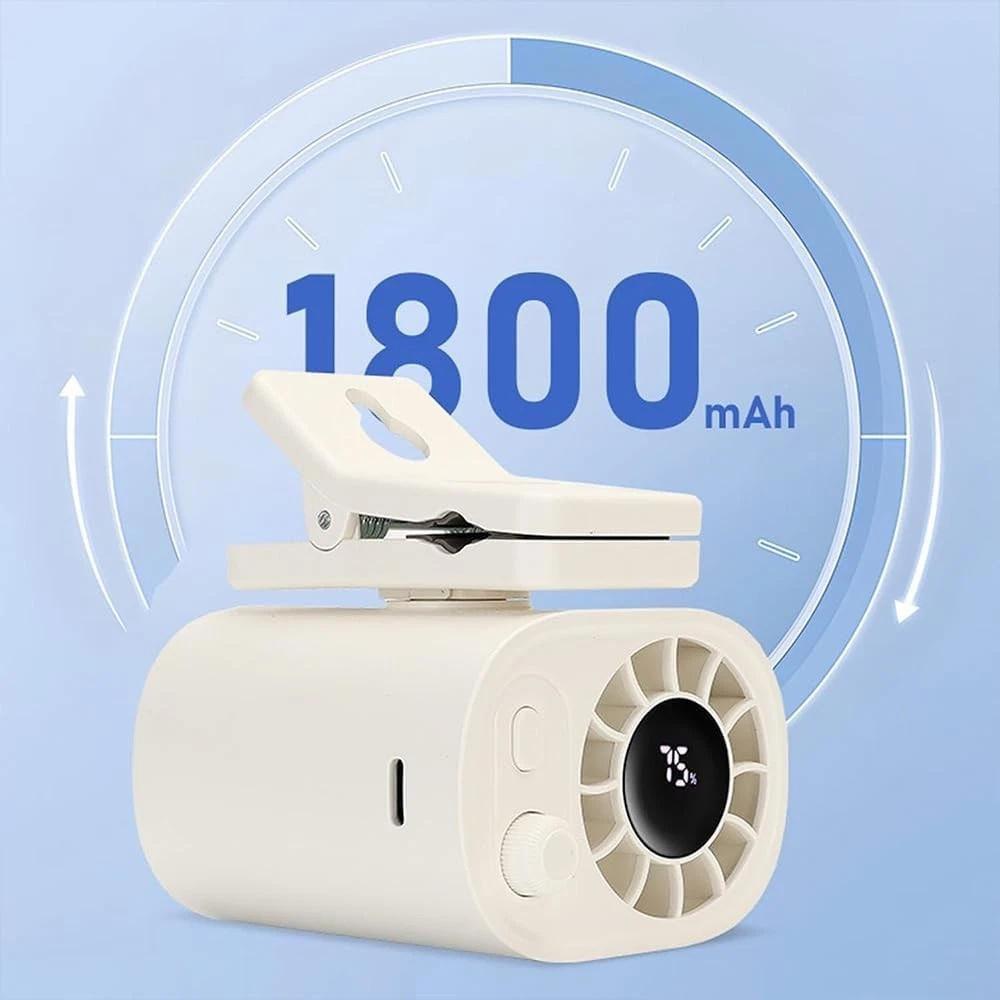 Mini Portable Fan with Clip, Clip-on Cooling Fan with Adjustable Wind and Rechargeable for Office, Camping, Travel, Sports