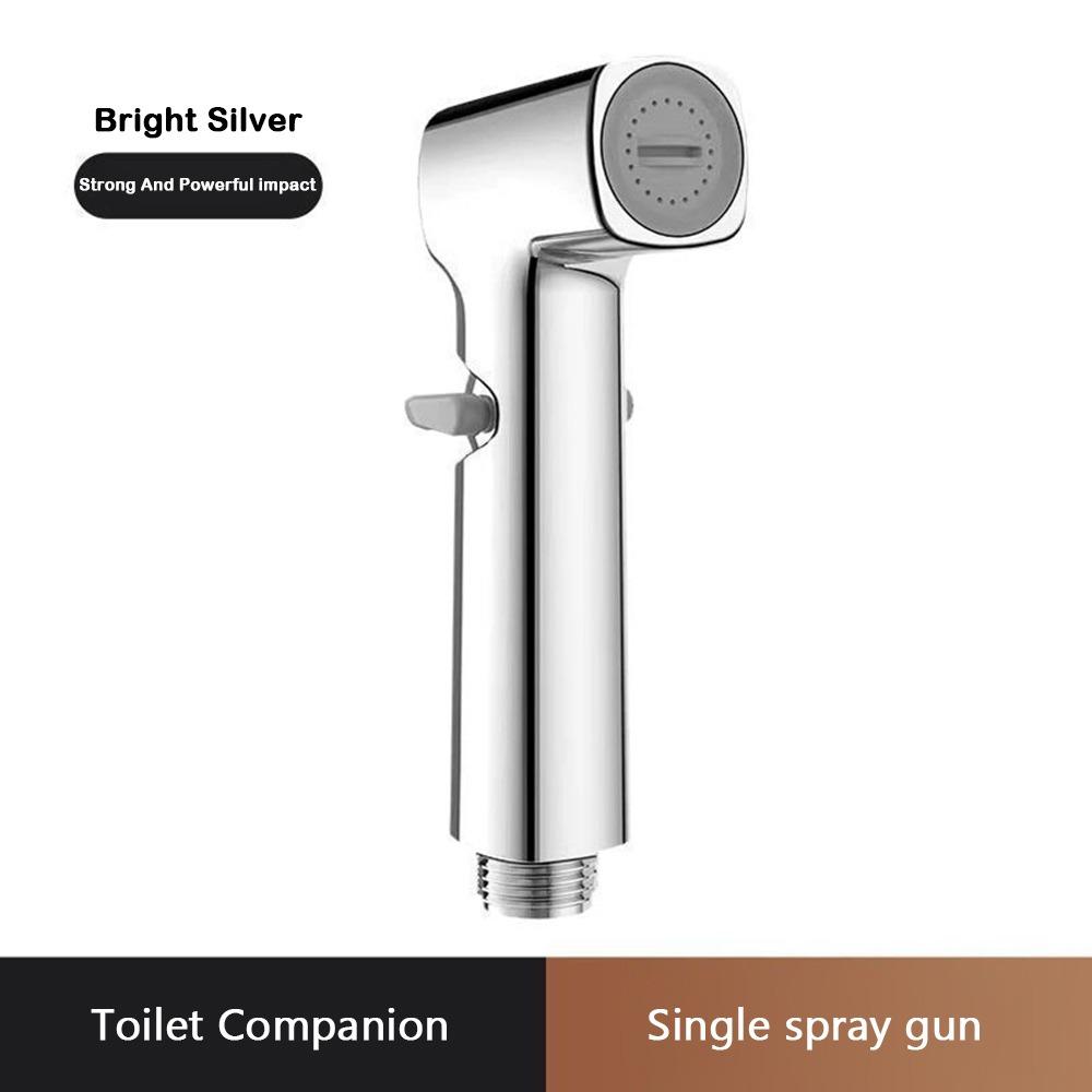 

Stainless Steel Toilet Companion Easy To Install High Pressure Flush Spray Two In One Luxury Design Bidet Nozzle срібний