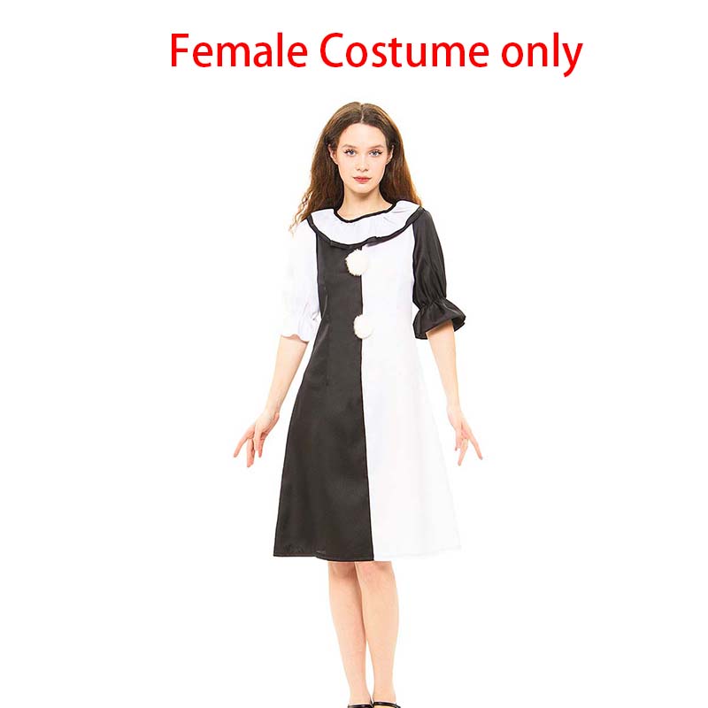 

Terrifierr Cosplay Costume 1 Set Female Or Male Horror Carnival Party Skin-Tight Killer Clowns Jumpsuit for Halloween Costume XS（old）