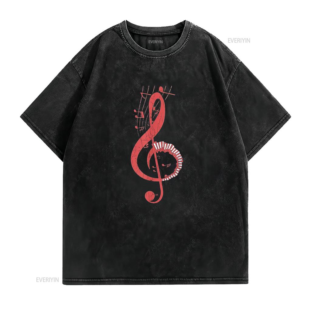 Womens Piano Music Funny Player Musician T Shirt Black Large vintage Washed fashion Top For Everyday Wear designer clothes