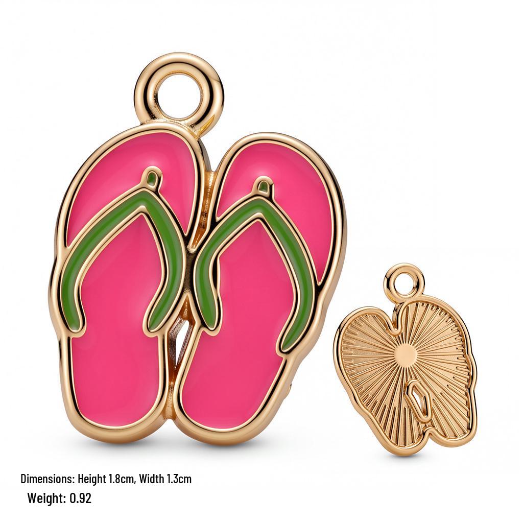 Colorful Alloy Ocean Charm Pendant for DIY Bracelets & Keychains
