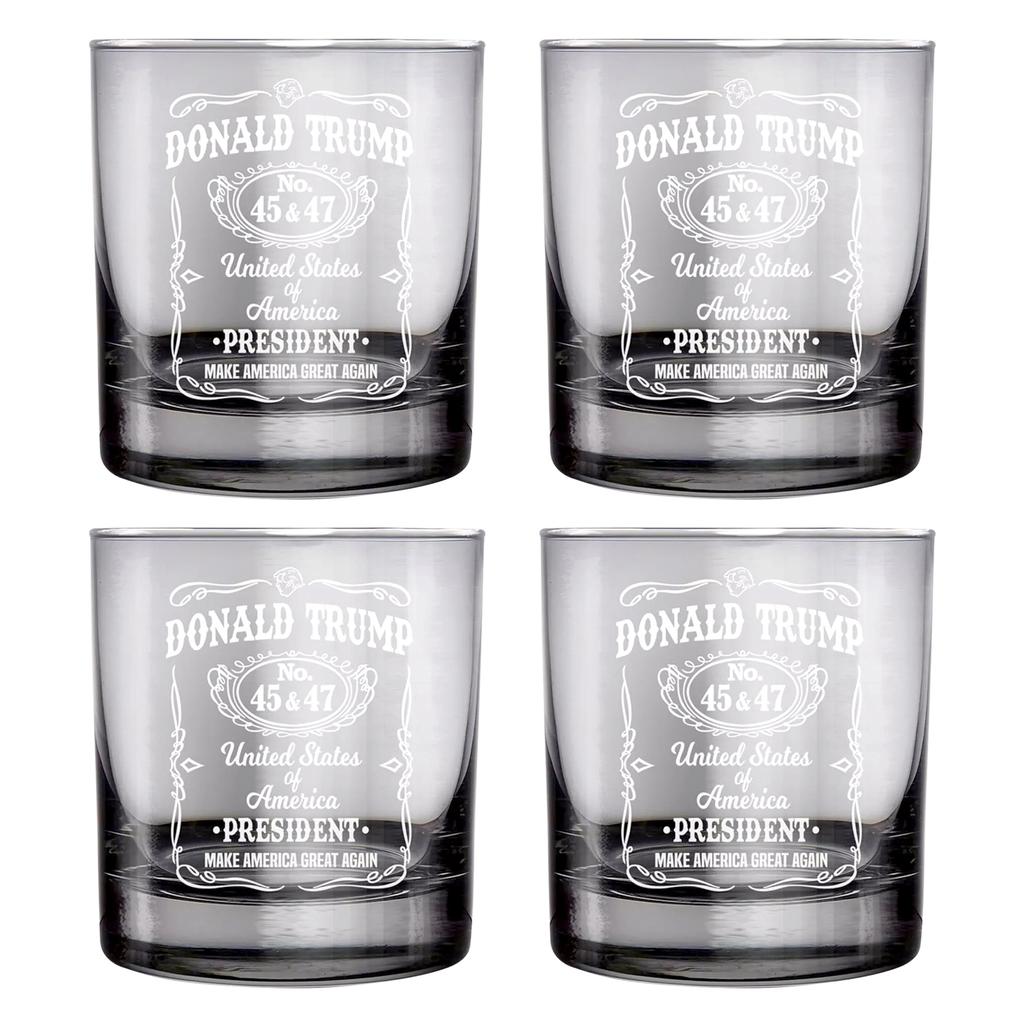 Donald-Trump Presidency Whiskey Glass President-Trump Lasers Engraved Whiskey Glass Present For Trump-Supporters