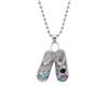 Women Girls Dazzling Crystal Dance Shoe Dress Design Necklace Full Colorful Rhinestone Pendant Beads Chain Choker