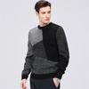 Septwolves Men's Wool Blend Colorblock Round Neck Sweater