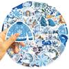 10/30/50pcs Cute Blue Winter Christmas Aesthetic Stickers Decals DIY Stationery Suitcase Phone Waterproof Kawaii Sticker Kid Toy
