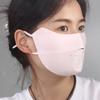 UV Protection Solid Color Hanging Ear Type Face Cover Ice Silk Mask Sunscreen Mask Face Scarf