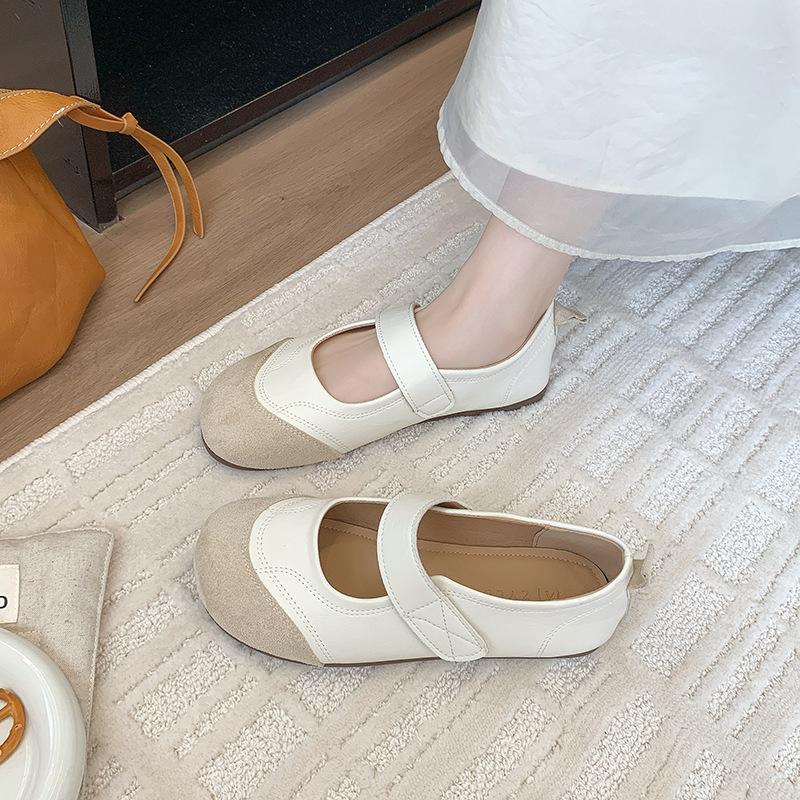 Soft-soled Mary Jane Women's Shoes Summer New Non-slip Maternity Shoes Velcro Not Tired Feet Flat Shoes